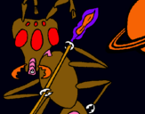 Dibuix Formiga alienigena pintat per hormiga mutante