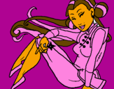 Dibuix Princesa ninja pintat per Lidia