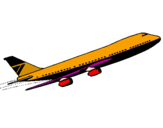 Dibuix Avió en l'aire  pintat per lluc