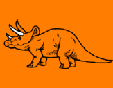 Dibuix Triceratops pintat per pol