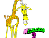 Dibuix Madagascar 2 Melman pintat per jorgina