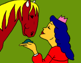 Dibuix Princesa i cavall pintat per marina vazquez