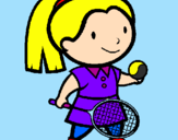 Dibuix Noia tennista pintat per olga