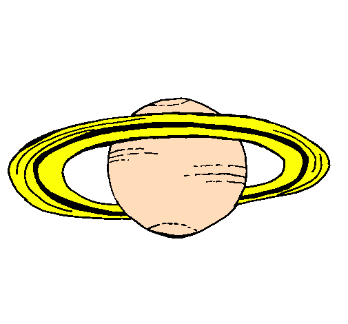 Dibuix Saturn pintat per lluc v.