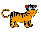 Dibuix Tigre pintat per litus