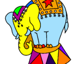 Dibuix Elefant actuant pintat per ADRIA