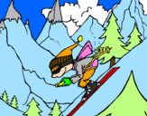 Dibuix Esquiador pintat per amelie11