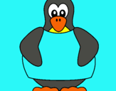 Dibuix Pingüí  pintat per LLUIS UNDINA