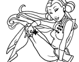 Dibuix Princesa ninja pintat per gghjfgim