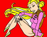 Dibuix Princesa ninja pintat per kyrjdghdndhc`soodxfsnssgs
