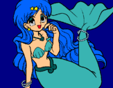 Dibuix Sirena pintat per MONTSE MIRANDA