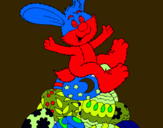 Dibuix Conill de Pasqua pintat per guillem