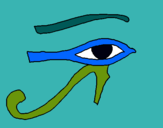 Dibuix Ull Horus pintat per alejandra