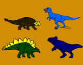 Dibuix Dinosauris de terra pintat per martí