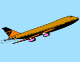 Dibuix Avió en l'aire  pintat per David