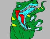 Dibuix Velociraptor II pintat per annabel