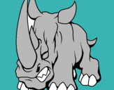 Dibuix Rinoceront II pintat per pere