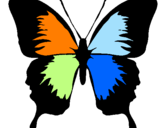 Dibuix Papallona amb ales negres  pintat per papallona laia