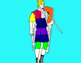 Dibuix Soldat romà  pintat per nii