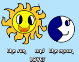 Dibuix Sol i lluna pintat per Marina