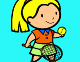 Dibuix Noia tennista pintat per IOLANDA