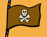 Dibuix Bandera pirata pintat per Makc
