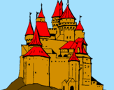 Dibuix Castell medieval pintat per Àlex