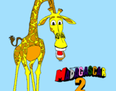 Dibuix Madagascar 2 Melman pintat per giri