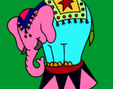 Dibuix Elefant actuant pintat per JOANA S.