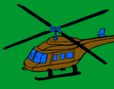 Dibuix Helicòpter  pintat per ferran
