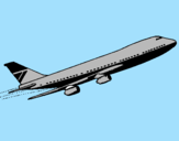 Dibuix Avió en l'aire  pintat per marta