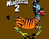Dibuix Madagascar 2 Marty pintat per damià