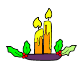 Dibuix Espelmes de nadal pintat per aida