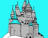Dibuix Castell medieval pintat per joel