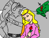 Dibuix Sant Jordi y la princesa pintat per marta