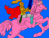Dibuix Cavaller a cavall pintat per arnau ortega casanovas