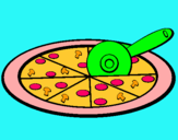 Dibuix Pizza pintat per ALBA I PALOMA
