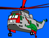 Dibuix Helicòpter al rescat  pintat per lubow