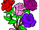 Dibuix Ram de roses pintat per sofia