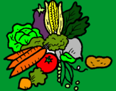 Dibuix verdures pintat per LAURA