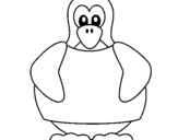 Dibuix Pingüí  pintat per ÀNEC