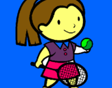Dibuix Noia tennista pintat per sonia