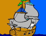 Dibuix Vaixell pintat per Marc