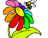Dibuix Margarida amb abella pintat per prinsesas berbel