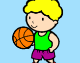 Dibuix Jugador de bàsquet pintat per ANDREA RIALP