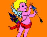 Dibuix Cupido pintat per xavier francés
