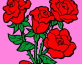 Dibuix Ram de roses pintat per alejandra
