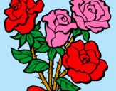 Dibuix Ram de roses pintat per clàudia