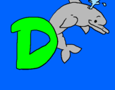 Dibuix Dofí pintat per pau