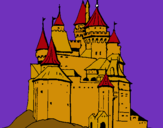 Dibuix Castell medieval pintat per zaida